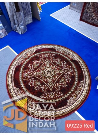 Permadani New Kashan Bulat 09225 RED ukuran 160 x 160 cm